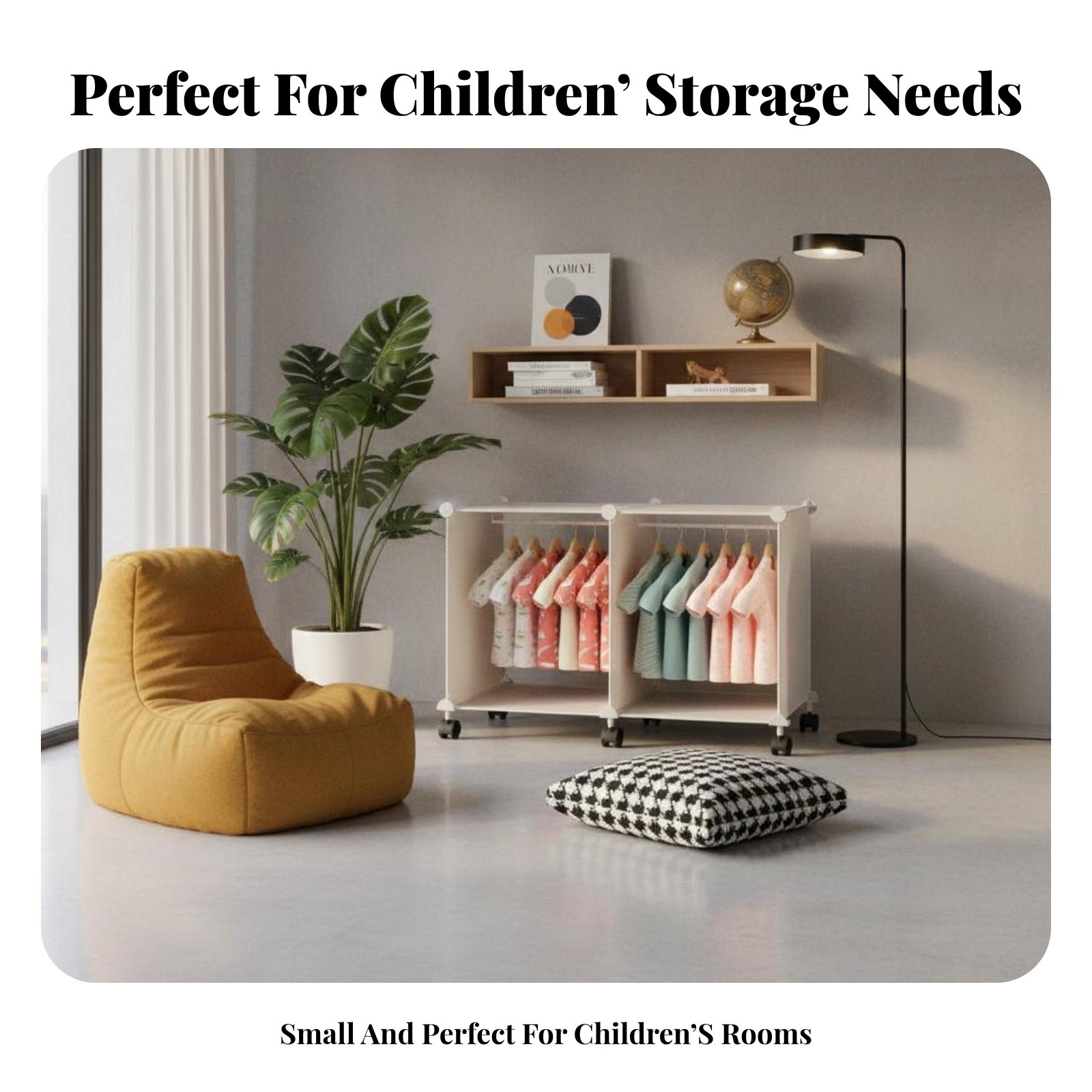 Baby Clothing Wardrobe - Armadio Mobile per Bambini con Design