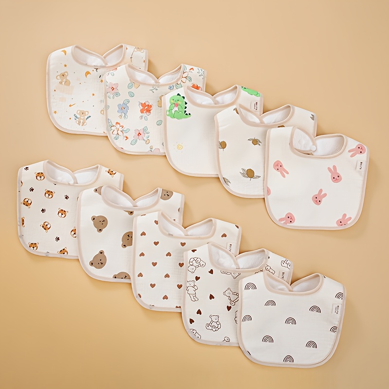 Baby Clothing Neutral - Bavaglini in morbida garza di cotone