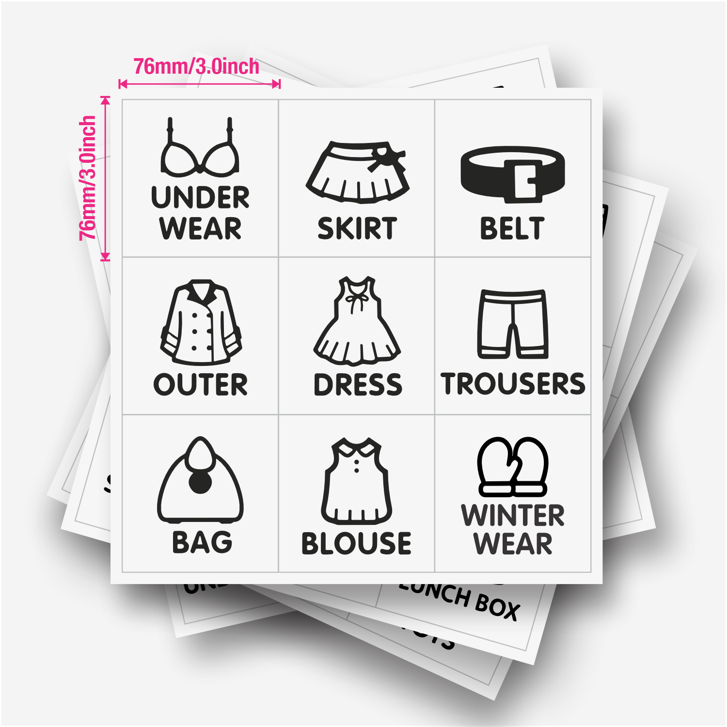 9 etichette per foglio, etiche - Baby Clothing Wardrobe recensione e prezzo